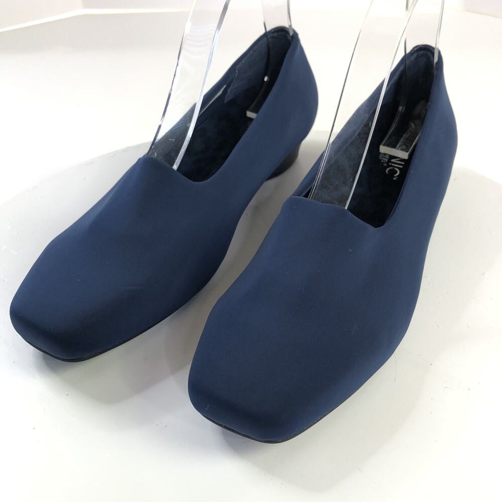 Vionic 386 Powell Women's 10 Demi Wedge Slip On Flat Blue